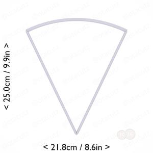 Slice (1∕7) of Pie Cookie Cutter 9.5in / 24.1cm