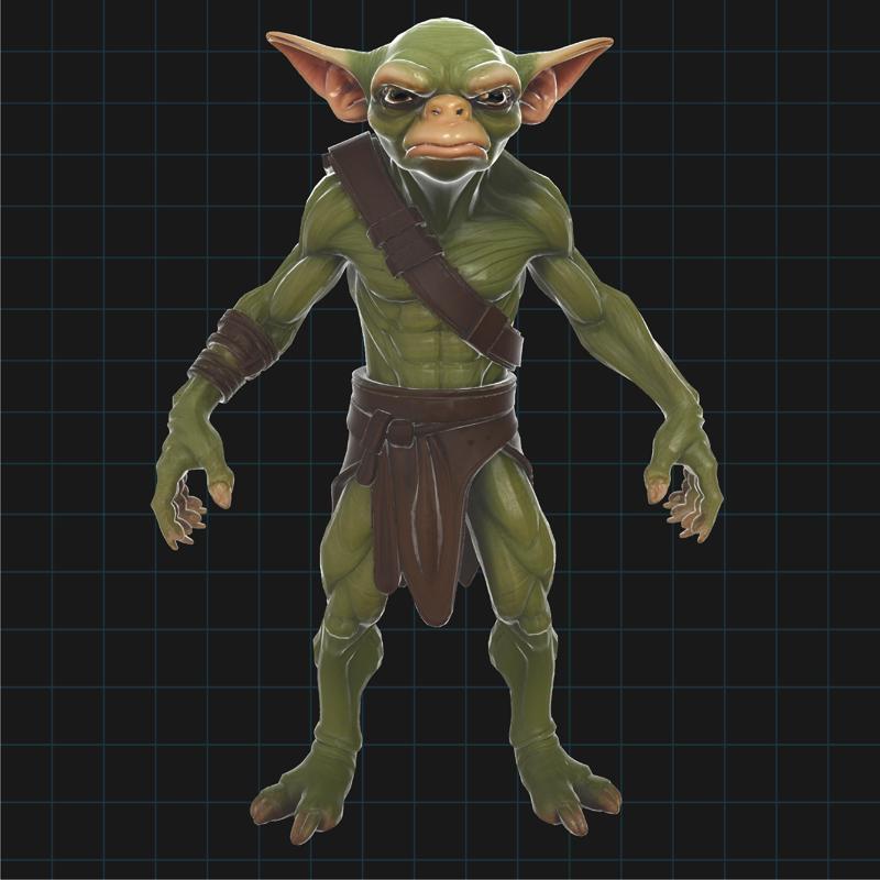 Goblin Warrior 3D Model – Fantasy Creature