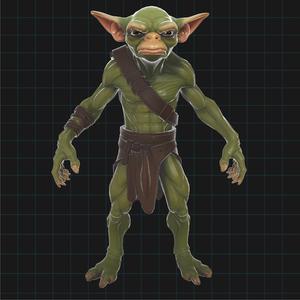 Goblin Warrior 3D Model – Fantasy Creature