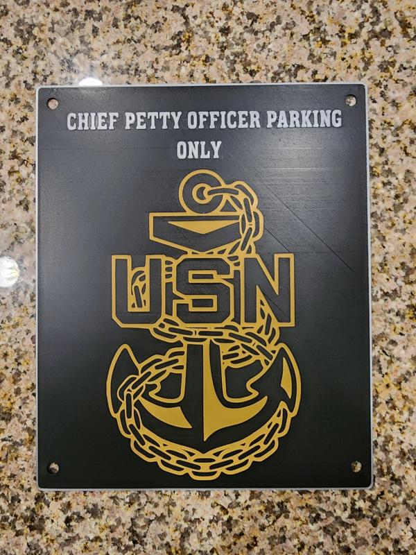 Chief Petty Officer Parking Sign