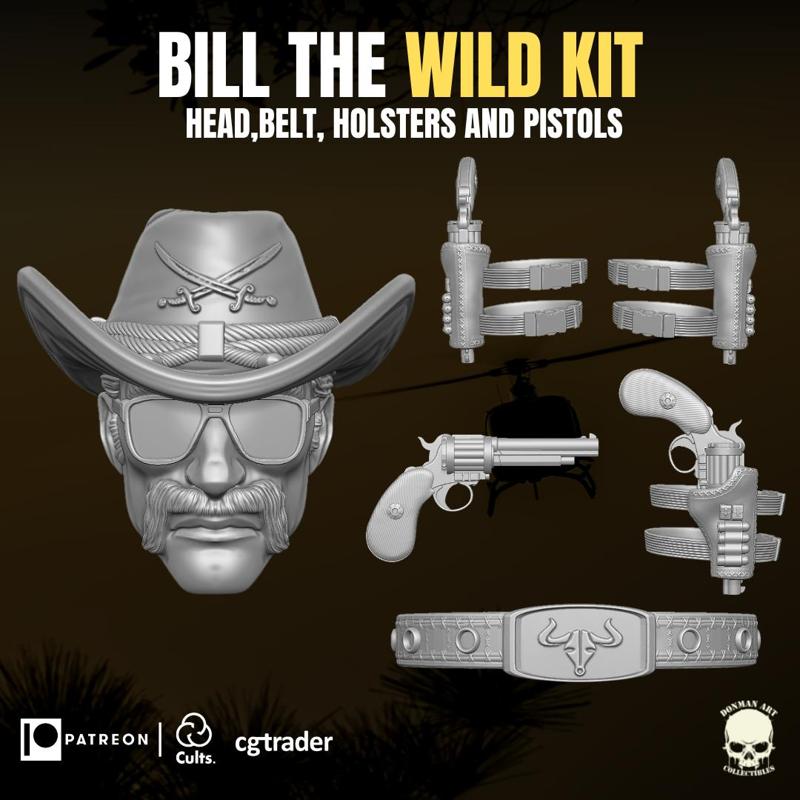 Bill The Wild Kit 3D printable File For Action Figures