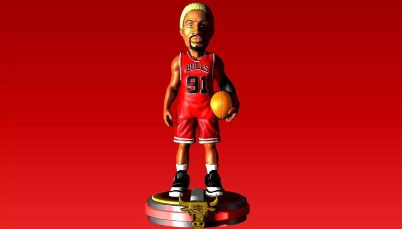 DENNIS RODMAN CHICAGO BULLS FIGURE BASKETBALL  NBA JORDAN