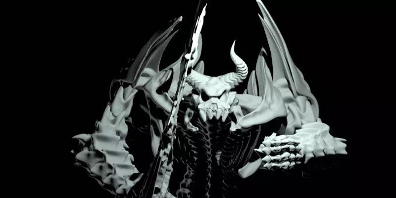 Demon lord skeleton fantasy Miniature