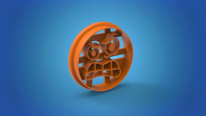 Emoji cookie cutters set of 6 different designs  |  coming in multi-size 3D models  of 2.5",3",3.5",4",4.5"  |  full pack  30 stl files compressed in one  .zip file