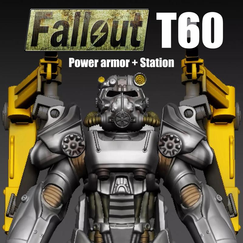 Fallout T60 Power Armor and  Armor Station