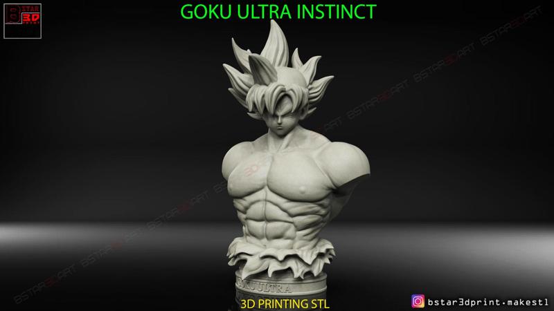 GOKU ultra instinct BUST - DRAGON BALL SUPER 3D print model