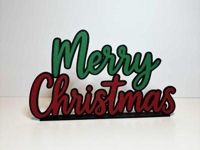 Merry Christmas tabletop sign