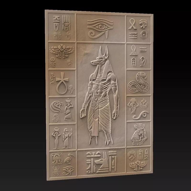 Wall decoration panel with Ancient Egyptian motifs 120x80cm