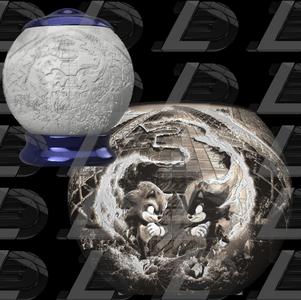 SONIC 3 SPHERICAL NIGHT LIGHT LITHOPHANE