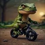 T-Rex Riding a Bicycle