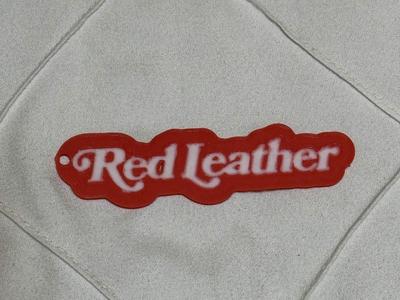 Red Leather Keychain