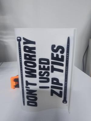 Dont worry i used zip ties Novelty car tag