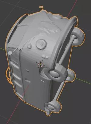 3D model of a 1950 Volkswagen Camper Van with open roof