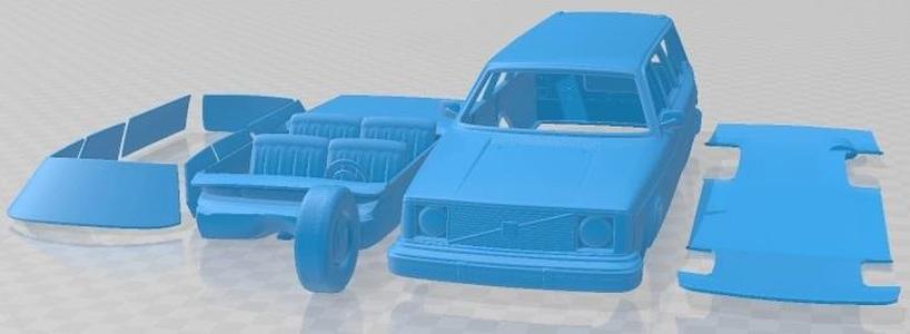 Volvo 245 Wagon 1975 Printable Car