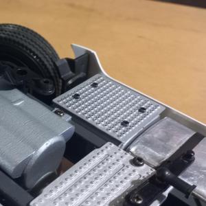 Compact muffler for Tamiya Actros 4x2