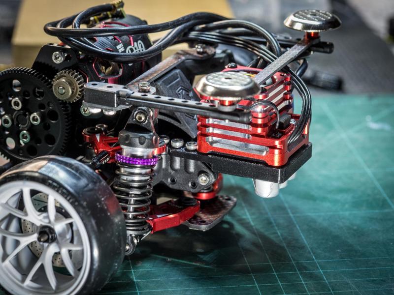 Sakura D6 Lower Rear ESC Tray with Boosterpack-holder