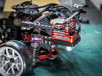 Sakura D6 Lower Rear ESC Tray with Boosterpack-holder