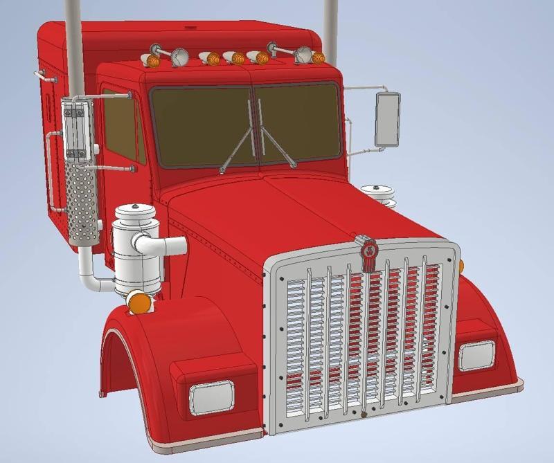 Kenwork Type W900 grille for Tamiya 1/14 King Hauler