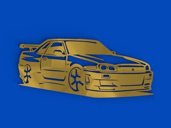 Nissan skyline R34 V2 V2 WALL ART PACK