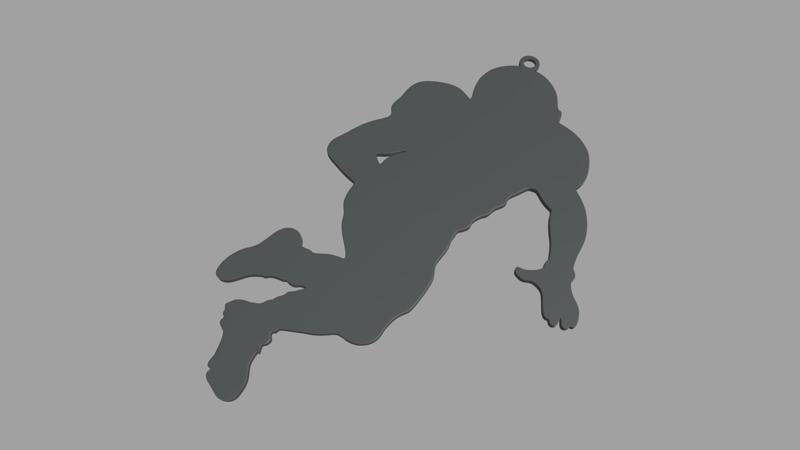 American Football Keychain // Design 01