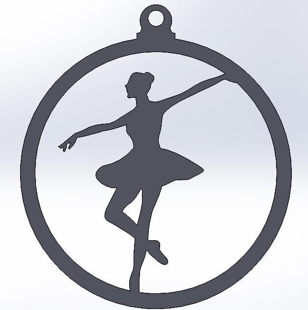 Christmas snow Ornament ballett dance