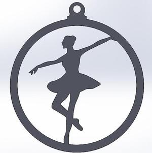 Christmas snow Ornament ballett dance