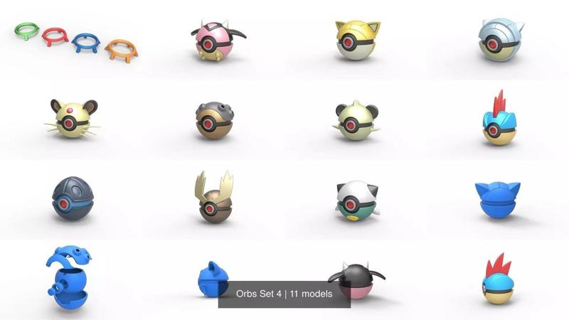 Orbs Set 4 3D Model Collection