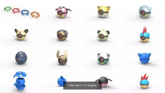 Orbs Set 4 3D Model Collection