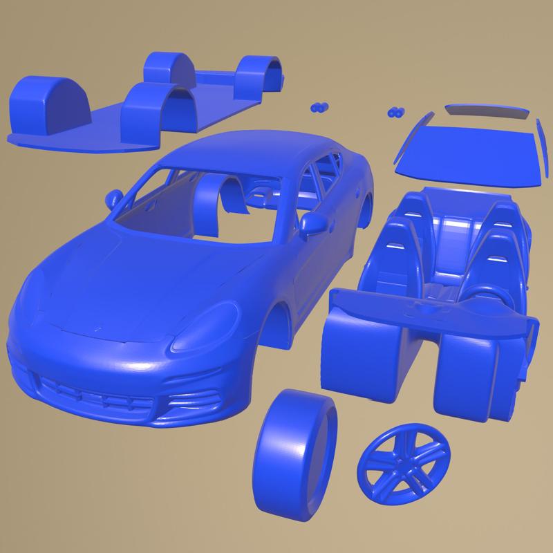 Porsche Panamera 4S PRINTABLE CAR IN SEPARATE PARTS