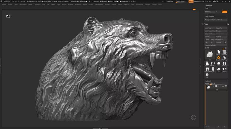 Bear Head  3D print model