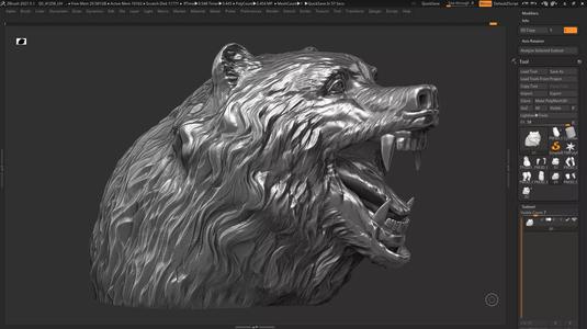 Bear Head  3D print model