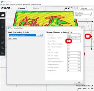 Change Filament At Z Cura Plugin