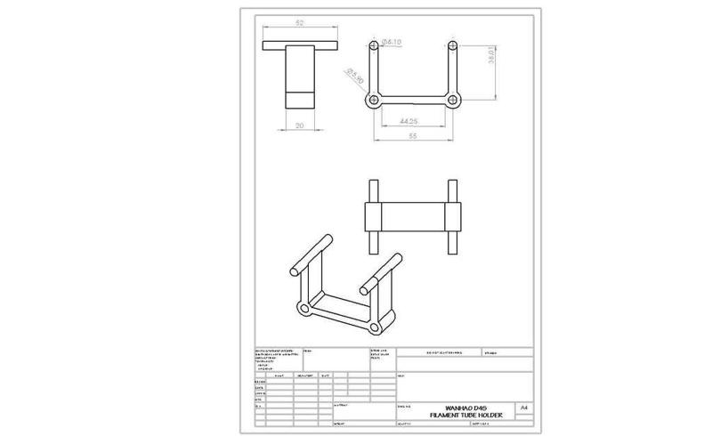 Wanhao D4S Filament Tube Holder