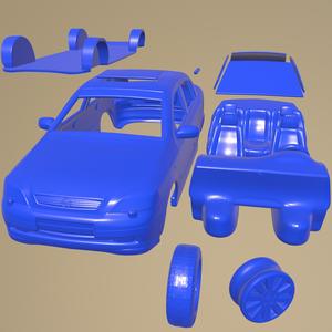 Opel Astra G liftback 1998 PRINTABLE CAR IN SEPARATE PARTS