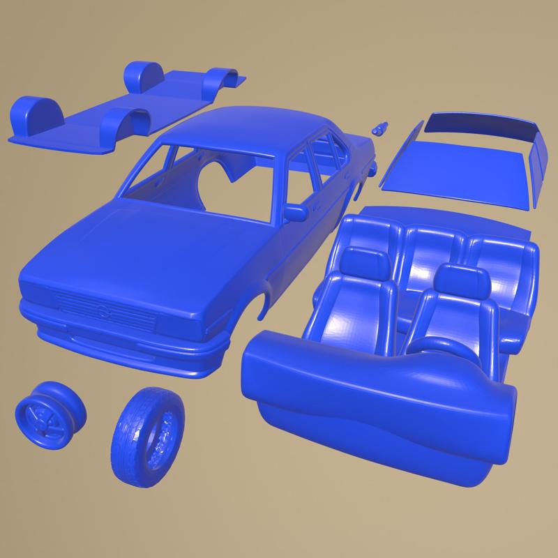 Opel Ascona berlina 1975 PRINTABLE CAR IN SEPARATE PARTS