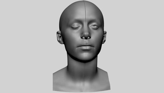 Female Head Printable v4