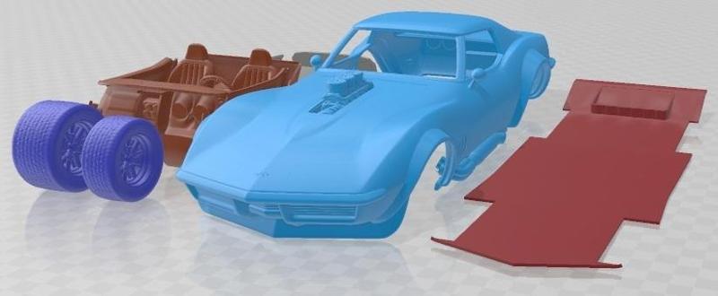 Chevrolet Corvette C3 1969 Pro Touring Printable Car