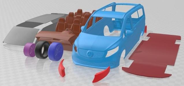 Mercedes Benz V Class EQV 2020 Printable Van