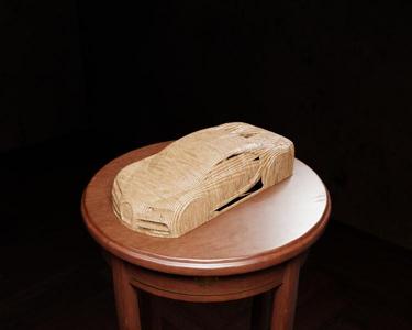 3D Printable Bugatti Chiron - Sliced Design with Base