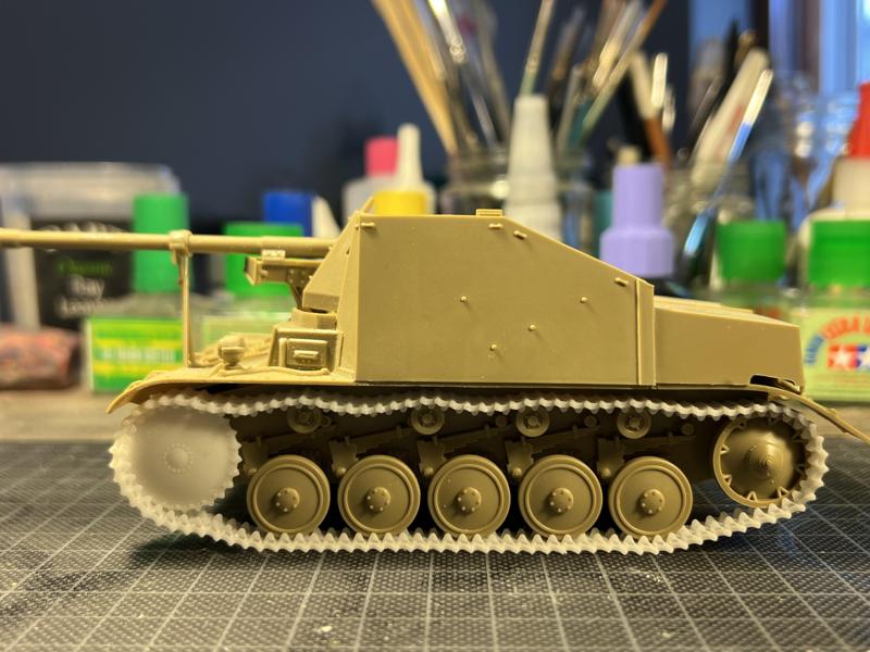 1-35 track links and drive sprocket for Tamiya (old) Panzer II and Marder II