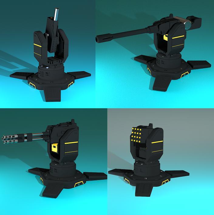 Helldivers 2 Turret Bundle Including Cannon, Gatling, Mortar And Rocket  Sentry Gun / 3D-printable 3D print Prop Cosplay Toy Military Weapon Replica Copy