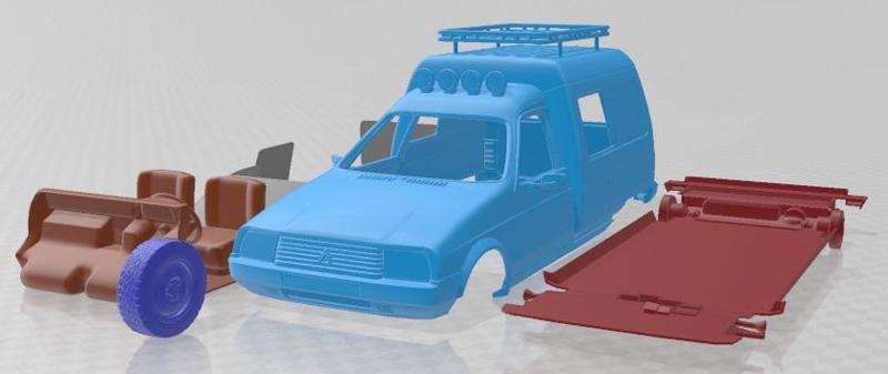 Citroen C15 1984 Off Road Printable Car