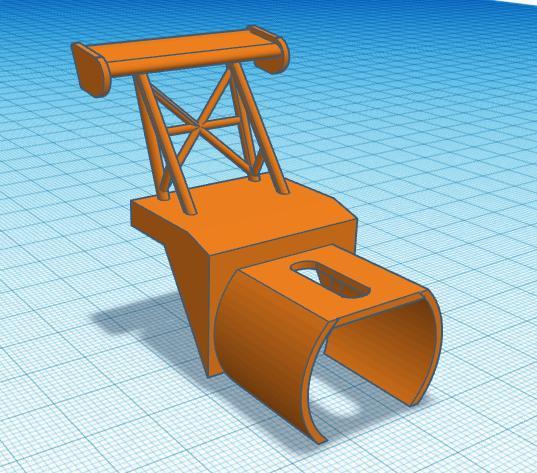 1/24 Dragster wing for s16d style motors slotcar