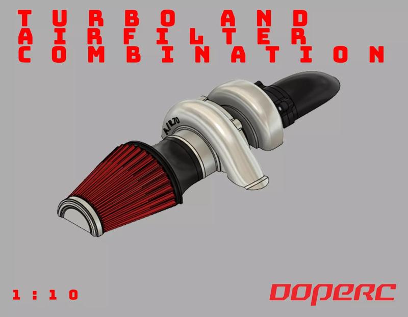 1to10 RC Turbo and Airfilter Combination Half
