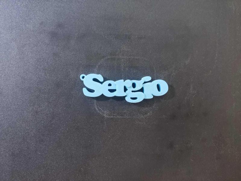 Key ring with the name Sergio