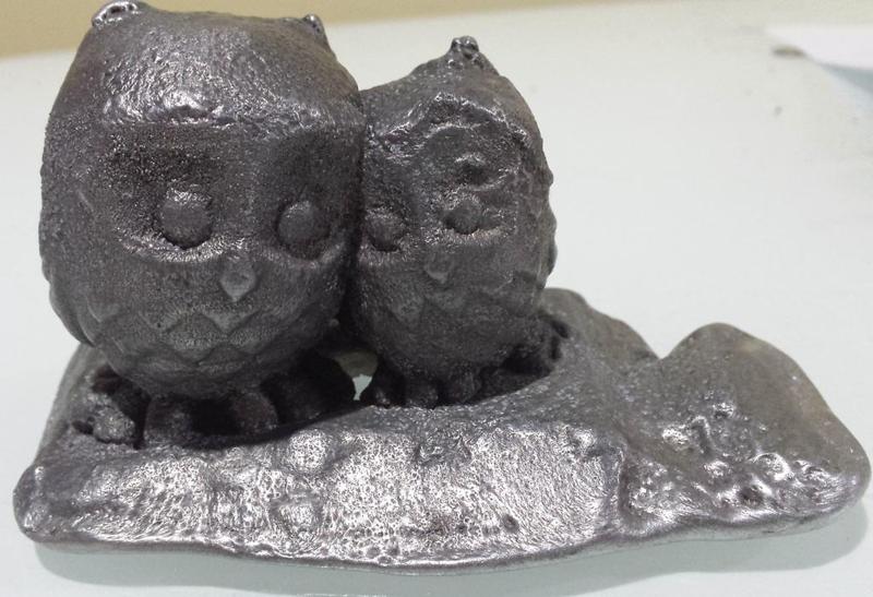 Cuddling Owls Aluminum Casting