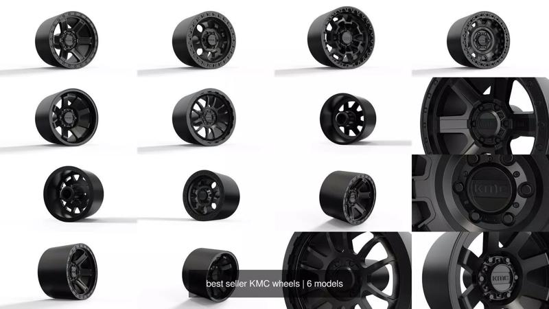 best seller KMC wheels 3D Model Collection