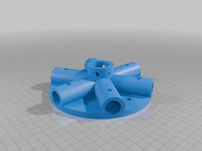 1/2 EMT 6 way hub with 3/4 EMT Center