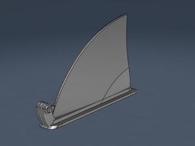 paddle/SUP fin w/GoPro mount