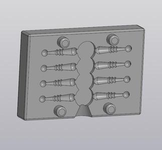 Whitebait 0.8" fishing lure mold